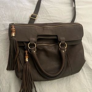 Sorian taupe shoulder crossbody handbag